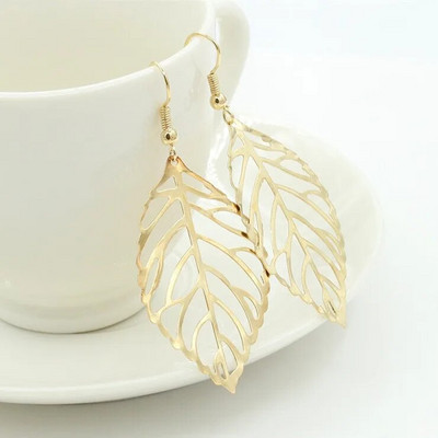 Brincos Dangle Vintage Bohemia gari, lieli dobi lapu auskari sievietēm, kāzu rotaslietas dāvanu aksesuāri Pendientes