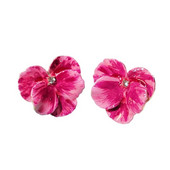 Korea moevärvilised emailitud lilledega kõrvarõngad naistele aksessuaarid tumeroosa tilkkõrvarõngas Vintage Pendientes Mariage kõrvarõngad