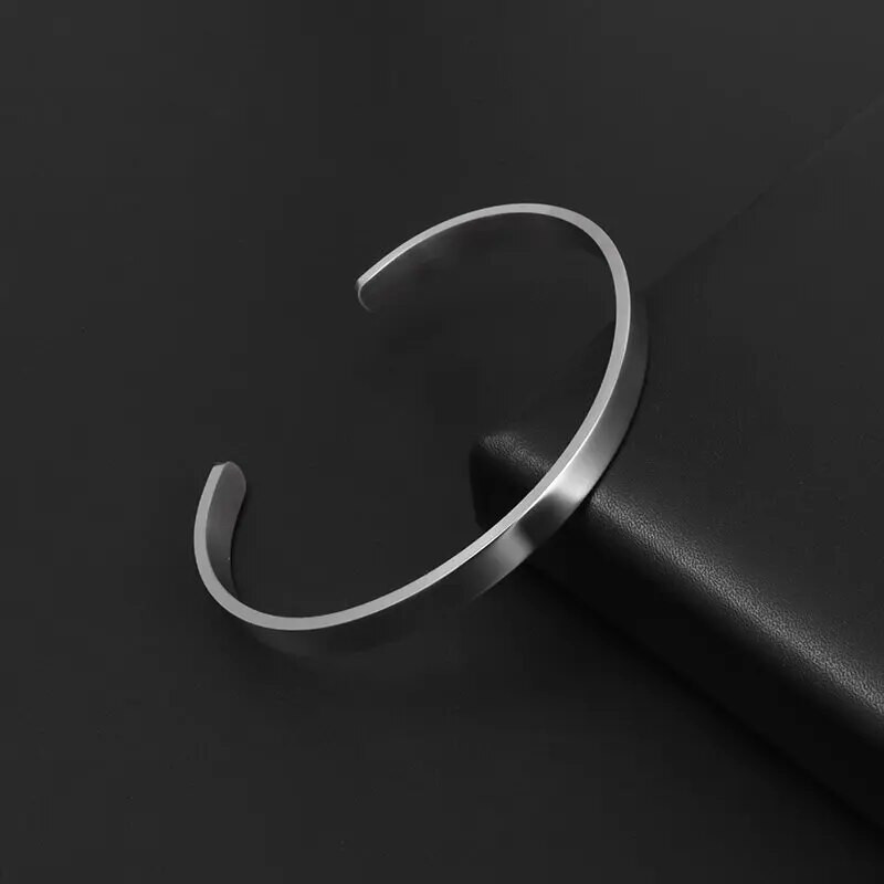 Izsmalcināta aproce ar augstu pulētu apdari nerūsējošā tērauda plata rokassprādze vīriešiem sievietēm Modes grezni rotaslietas aksesuāri