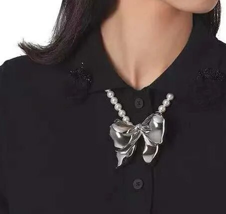 Hiperbola temperamenta metāla saldie kulonu kaklarotas sievietēm jubilejas modes vintage pērļu ķēdes kaklarotas rotaslietas