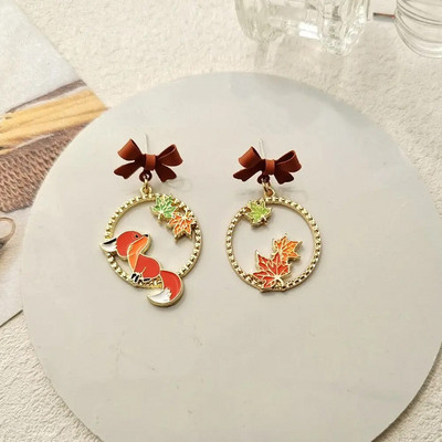 Naised Elegantne Hiina lilleline tutti rippuvad kõrvarõngad armsad loomad rippuvad kõrvarõngad temperament Jaapani sakura kõrvarõngad