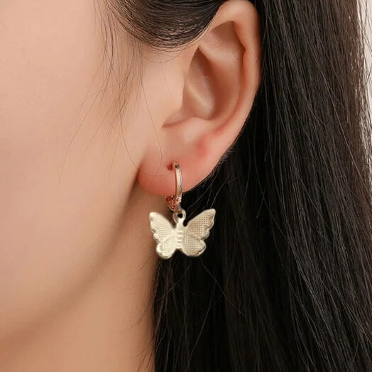 Jauni Sieviešu Auskari Modes Rhinestone Butterfly Dangle Auskari Sievietēm Dzīvnieku Saldi Krāsaini Auskari Meiteņu Rotaslietas