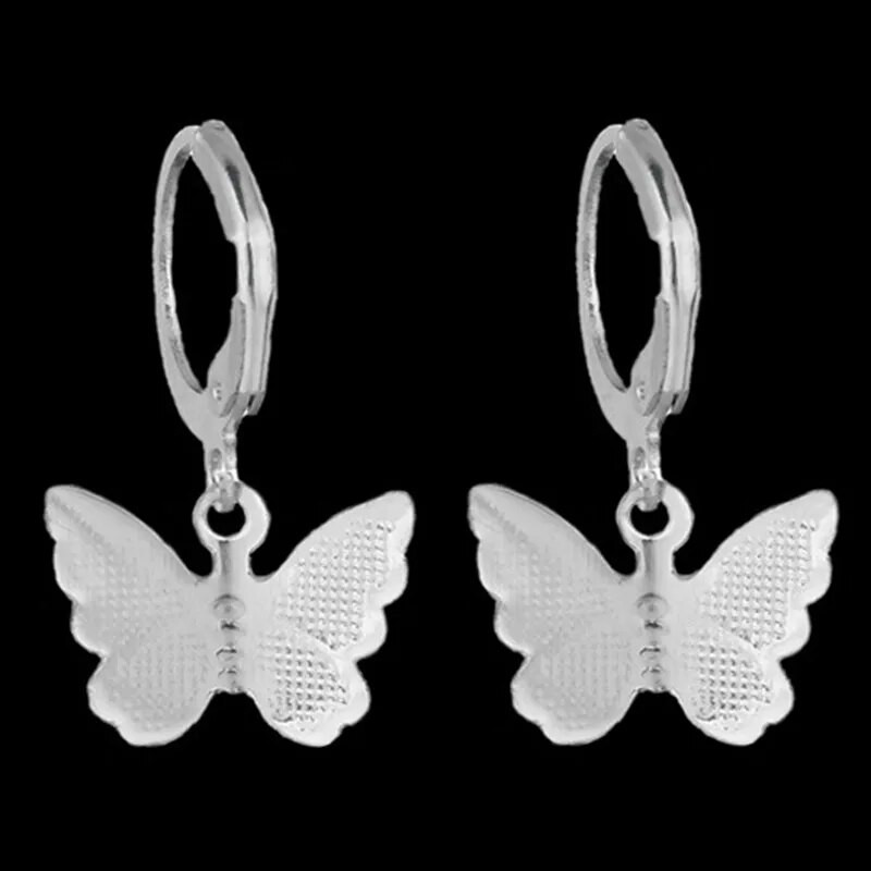 Jauni Sieviešu Auskari Modes Rhinestone Butterfly Dangle Auskari Sievietēm Dzīvnieku Saldi Krāsaini Auskari Meiteņu Rotaslietas