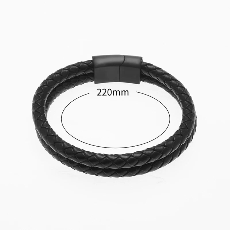 Vintage ar rokām austas divslāņu ādas dizaina rokassprādze vīriešiem personība ikdienas modes ballītei banketu rotaslietu vairumtirdzniecība