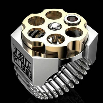 Горещ дизайн Steampunk Revolver Bullet Rings за мъже Сребрист цвят Мъжки бижута Хип-хоп парти аксесоари Пънк подаръци