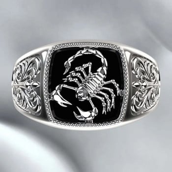 Винтидж пръстени със скорпиони за мъже, оригинални модни бижута за момчета, релефни занаяти, подарък Anillos, регулируеми, безплатна доставка на едро