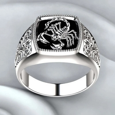 Vintage Scorpion Rings for Men Original Fashion Boys Jewelry Relief Craft Anillos Ρυθμιζόμενο δώρο Δωρεάν αποστολή Χονδρική