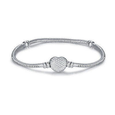 Új eredeti báj karkötő Rose Gold ezüst színű ötvözet kígyó lánc alapvető karkötők divatos női gyöngyök DIY ékszerek dropship