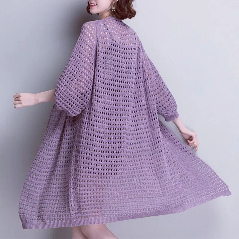 2022 m. vasaros rudens negabaritinis ilgas megztinis Moteriškas megztinis Moteriškas skara megztinis Moteriški ploni paltai moteriški laisvi viršutiniai drabužiai