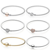 Augstas kvalitātes Real Forever Love Charm rokassprādzes aproces sievietēm Fit oriģinālā zīmola DIY krelles smalkas rokassprādzes rotaslietas Īpašais piedāvājums