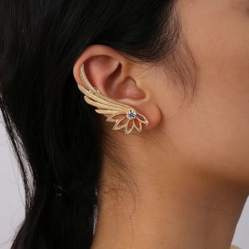 Αξεσουάρ για γυναίκες Hollow Angel Wings Ear Clip Ear κρεμαστά σκουλαρίκια Lover Δώρο για τη γιορτή της μητέρας Δώρο γενεθλίων Gothic Punk Jewelry