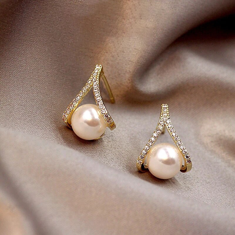 MINHIN Υψηλής ποιότητας Πέρλες Γυναικεία Σκουλαρίκια Charm Exquisite Stud Σκουλαρίκια Αξεσουάρ γάμου Κρεμαστό κόσμημα Δώρο