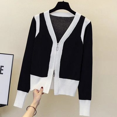 2022. aasta sügisene pikk kampsun Korea üherealine kootud magus multikas karu kootud jakk Naiste ülisuur kampsun