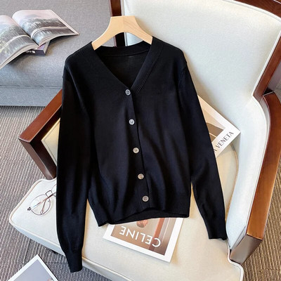 2022. aasta sügisene pikk kampsun Korea üherealine kootud magus multikas karu kootud jakk Naiste ülisuur kampsun