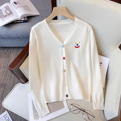 2022. aasta sügisene pikk kampsun Korea üherealine kootud magus multikas karu kootud jakk Naiste ülisuur kampsun