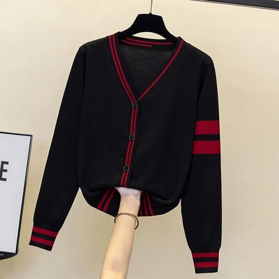 2022. aasta sügisene pikk kampsun Korea üherealine kootud magus multikas karu kootud jakk Naiste ülisuur kampsun