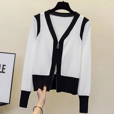 2022. aasta sügisene pikk kampsun Korea üherealine kootud magus multikas karu kootud jakk Naiste ülisuur kampsun