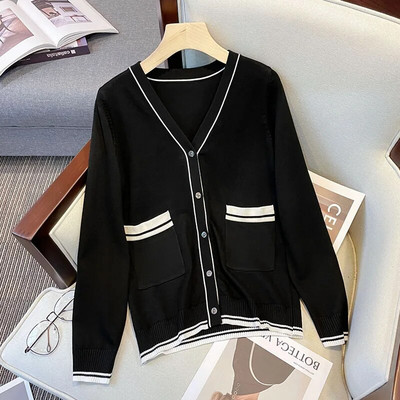 2022. aasta sügisene pikk kampsun Korea üherealine kootud magus multikas karu kootud jakk Naiste ülisuur kampsun