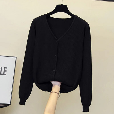 2022. aasta sügisene pikk kampsun Korea üherealine kootud magus multikas karu kootud jakk Naiste ülisuur kampsun