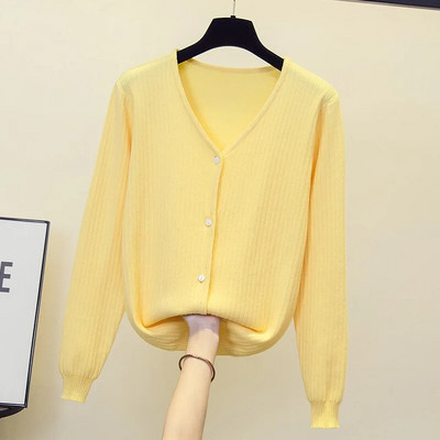 2022. aasta sügisene pikk kampsun Korea üherealine kootud magus multikas karu kootud jakk Naiste ülisuur kampsun