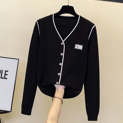 2022. aasta sügisene pikk kampsun Korea üherealine kootud magus multikas karu kootud jakk Naiste ülisuur kampsun