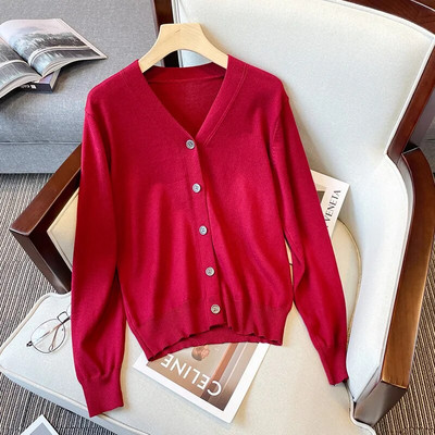 2022. aasta sügisene pikk kampsun Korea üherealine kootud magus multikas karu kootud jakk Naiste ülisuur kampsun