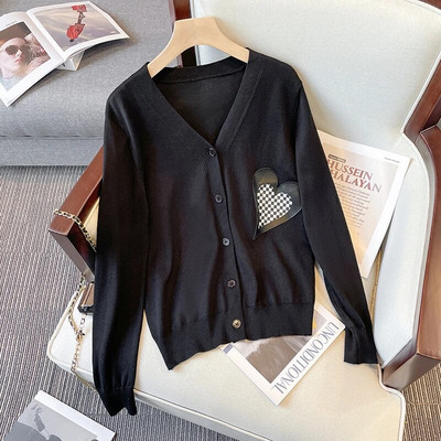 2022. aasta sügisene pikk kampsun Korea üherealine kootud magus multikas karu kootud jakk Naiste ülisuur kampsun