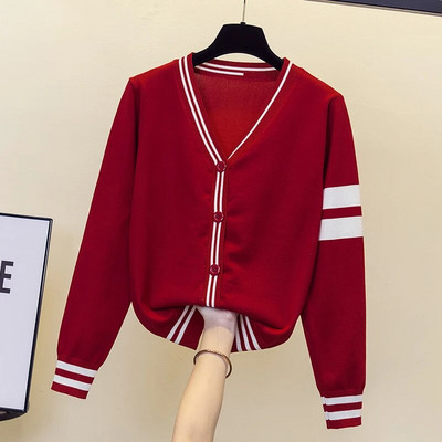 2022. aasta sügisene pikk kampsun Korea üherealine kootud magus multikas karu kootud jakk Naiste ülisuur kampsun