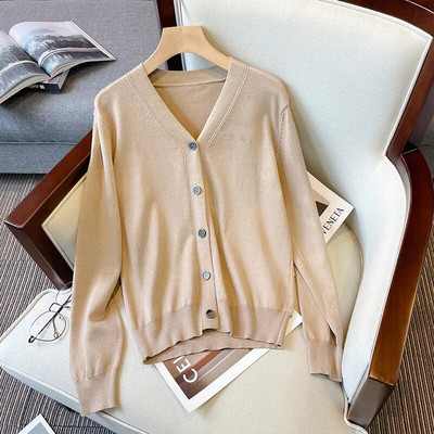 2022. aasta sügisene pikk kampsun Korea üherealine kootud magus multikas karu kootud jakk Naiste ülisuur kampsun