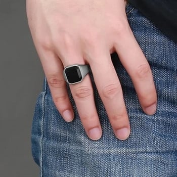 Нови модни мъжки бижута Елегантни кубични винтидж пръстени от неръждаема стомана за мъже Пръстени Парти Сватба Гадже Подарък за рожден ден