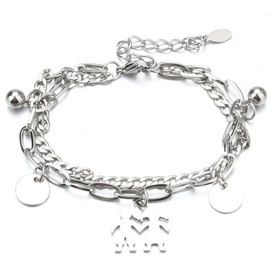 Jauna pūces ziloņa sirds Dzīvības koka šarmu rokassprādze nerūsējošā tērauda rokassprādzes Sieviešu DIY Juvelierizstrādājumu tauriņu rokassprādze sievietēm