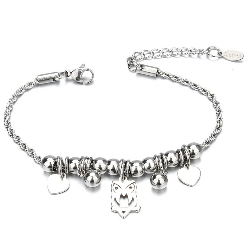 Jauna pūces ziloņa sirds Dzīvības koka šarmu rokassprādze nerūsējošā tērauda rokassprādzes Sieviešu DIY Juvelierizstrādājumu tauriņu rokassprādze sievietēm