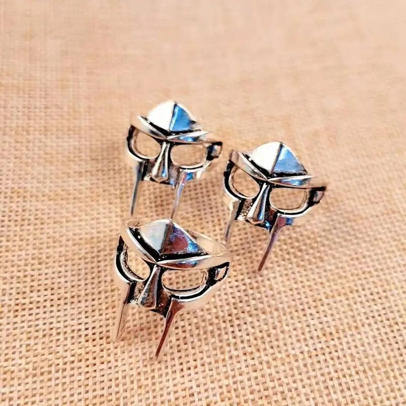 Punk MF DOOM Mask Rings για Άντρες Γυναικεία Κλασικό ρετρό Gladiator Ανοιγόμενο Ανδρικό Δαχτυλίδι Hip Hop Goth Party Jewelry