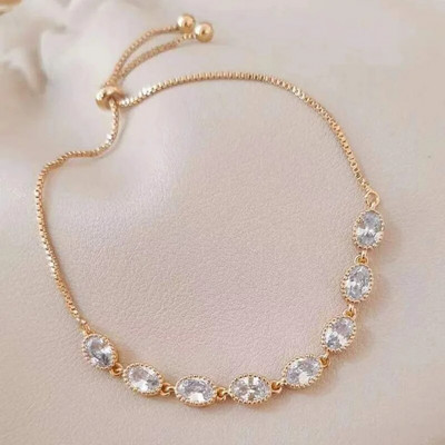 Új divatirányzat Egyedi dizájn Elegáns Exquisite Light Luxury cirkonszirom karkötő női ékszer party prémium ajándék nagykereskedés