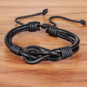 TYO Fashion Charm Ādas rokassprādzes Vīriešu rokassprādzes Populāras zēnu DIY Bandage Roku darbs Aust Aproces brūnā krāsā!