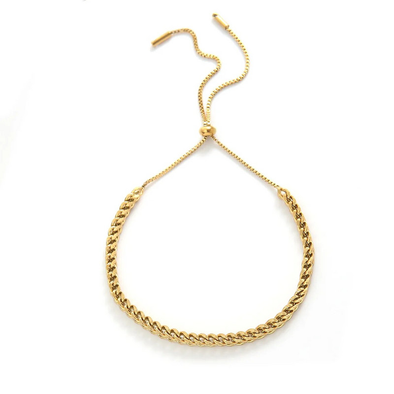 Staro zlatna narukvica od nehrđajućeg čelika s čvorovima za žene, lančane podesive narukvice 2023. Nakit