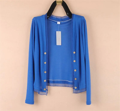 adīšana Jakas džemperis Sieviešu pavasaris Jauns Mode Brīvs Plāns Šalle Mētelis Topi Vasaras sauļošanās krekls Gaisa kondicionēšanas krekls 5XL