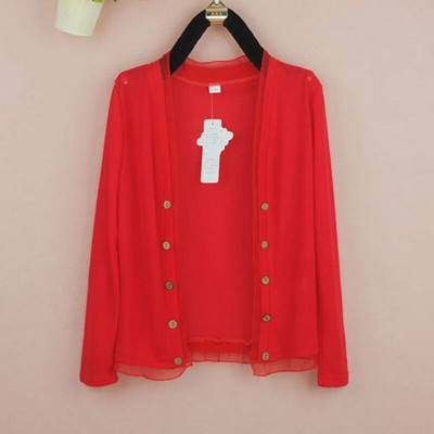 adīšana Jakas džemperis Sieviešu pavasaris Jauns Mode Brīvs Plāns Šalle Mētelis Topi Vasaras sauļošanās krekls Gaisa kondicionēšanas krekls 5XL