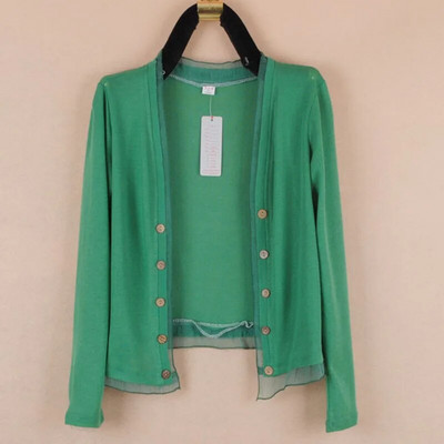 adīšana Jakas džemperis Sieviešu pavasaris Jauns Mode Brīvs Plāns Šalle Mētelis Topi Vasaras sauļošanās krekls Gaisa kondicionēšanas krekls 5XL