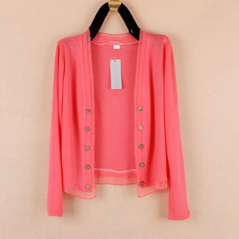 adīšana Jakas džemperis Sieviešu pavasaris Jauns Mode Brīvs Plāns Šalle Mētelis Topi Vasaras sauļošanās krekls Gaisa kondicionēšanas krekls 5XL