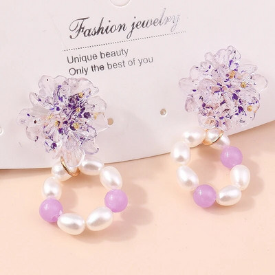 2023 Νέα μόδα Μωβ λουλούδια γυαλιά ηλίου Duck Butterfly Starfish Mermaid Dangle Σκουλαρίκια για Γυναικεία Δώρα γιορτινά κοσμήματα