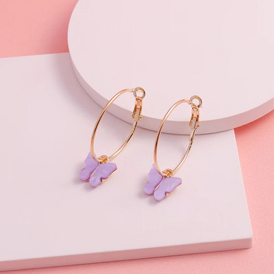 2023 Νέα μόδα Μωβ λουλούδια γυαλιά ηλίου Duck Butterfly Starfish Mermaid Dangle Σκουλαρίκια για Γυναικεία Δώρα γιορτινά κοσμήματα