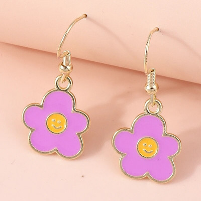 2023 Νέα μόδα Μωβ λουλούδια γυαλιά ηλίου Duck Butterfly Starfish Mermaid Dangle Σκουλαρίκια για Γυναικεία Δώρα γιορτινά κοσμήματα