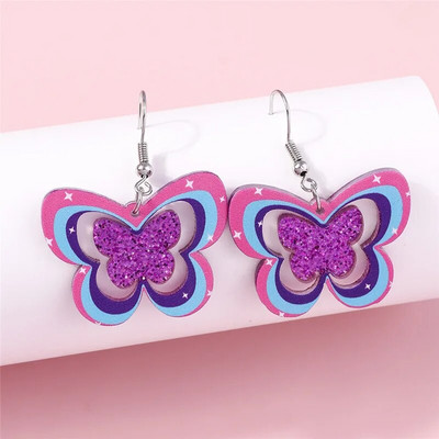 2023 Νέα μόδα Μωβ λουλούδια γυαλιά ηλίου Duck Butterfly Starfish Mermaid Dangle Σκουλαρίκια για Γυναικεία Δώρα γιορτινά κοσμήματα