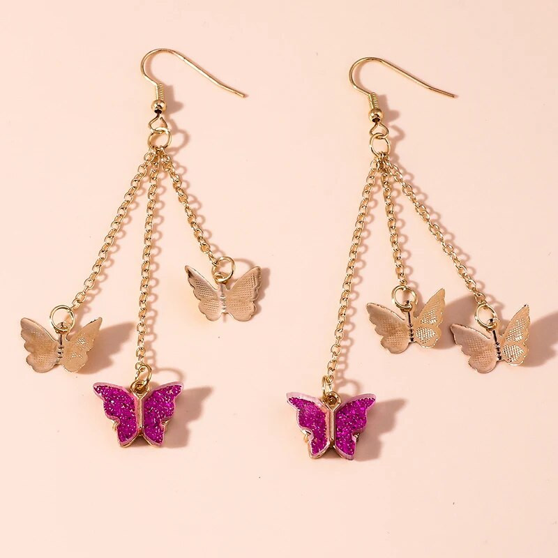 2023 Νέα μόδα Μωβ λουλούδια γυαλιά ηλίου Duck Butterfly Starfish Mermaid Dangle Σκουλαρίκια για Γυναικεία Δώρα γιορτινά κοσμήματα