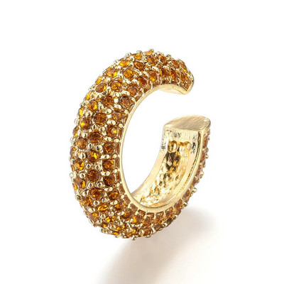 Új érkezett többszínű CZ kristály fülmandzsetta, egymásra rakható C alakú fülkapcsok áttört porcos fülbevaló nélkül női ékszer fülmandzsetta