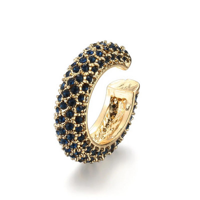 Új érkezett többszínű CZ kristály fülmandzsetta, egymásra rakható C alakú fülkapcsok áttört porcos fülbevaló nélkül női ékszer fülmandzsetta