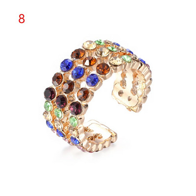 Új érkezett többszínű CZ kristály fülmandzsetta, egymásra rakható C alakú fülkapcsok áttört porcos fülbevaló nélkül női ékszer fülmandzsetta