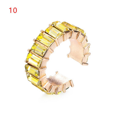 Új érkezett többszínű CZ kristály fülmandzsetta, egymásra rakható C alakú fülkapcsok áttört porcos fülbevaló nélkül női ékszer fülmandzsetta