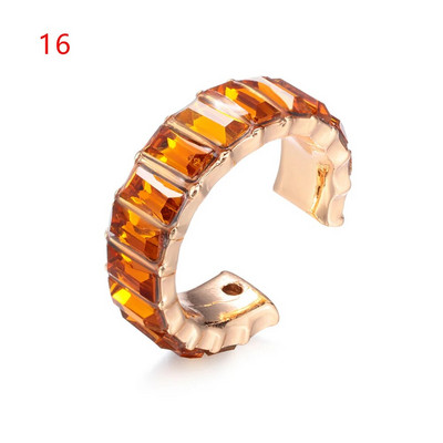 Új érkezett többszínű CZ kristály fülmandzsetta, egymásra rakható C alakú fülkapcsok áttört porcos fülbevaló nélkül női ékszer fülmandzsetta